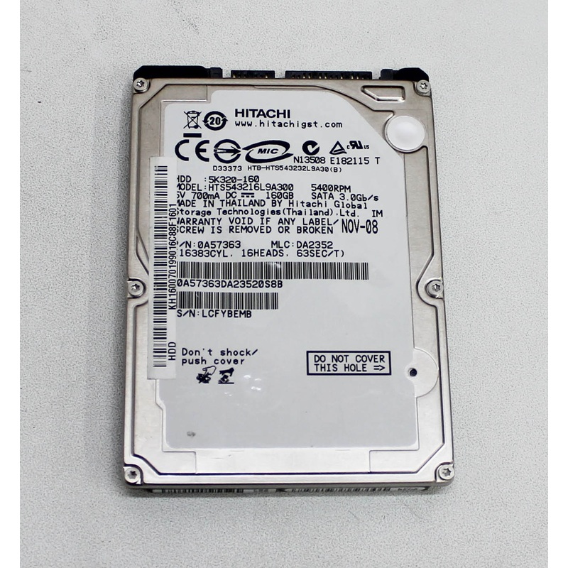 5K320-160 Hd 160Gb 5400Rpm 2.5 Sata 3.0Gb S Compatible With GENERIC