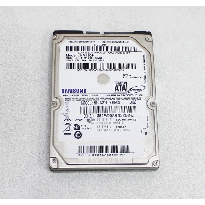 HM160HI Hd 160Gb Sata 2.5 9Mm 5400Rpm Compatible With SAMSUNG