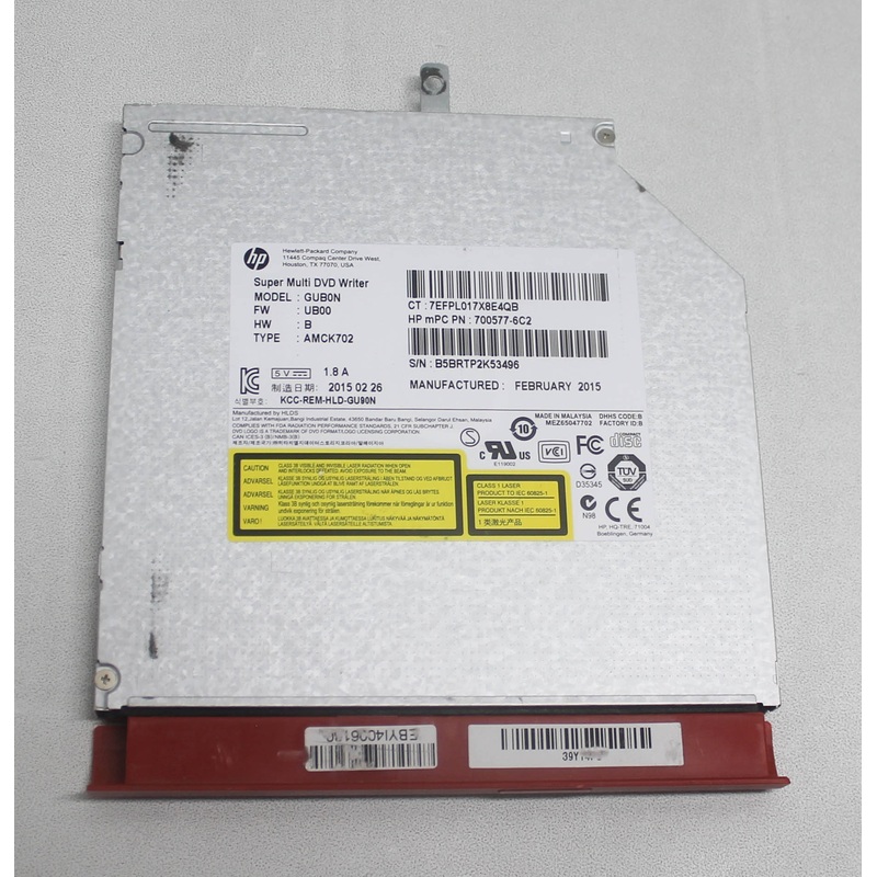 763102-001 Beats 15-P030Nr Optical Drive With Red Face Compatible With HP