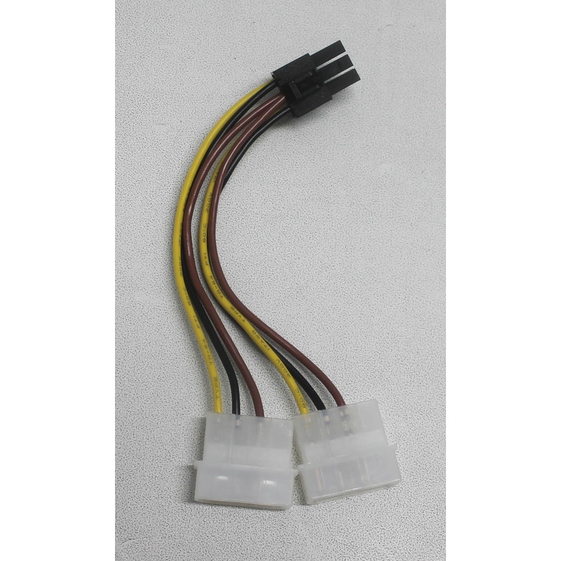 516420-0010-000 Vintage Pci Express 6Pin To 2X Molex Male Adapter Cable Compatible With GENERIC