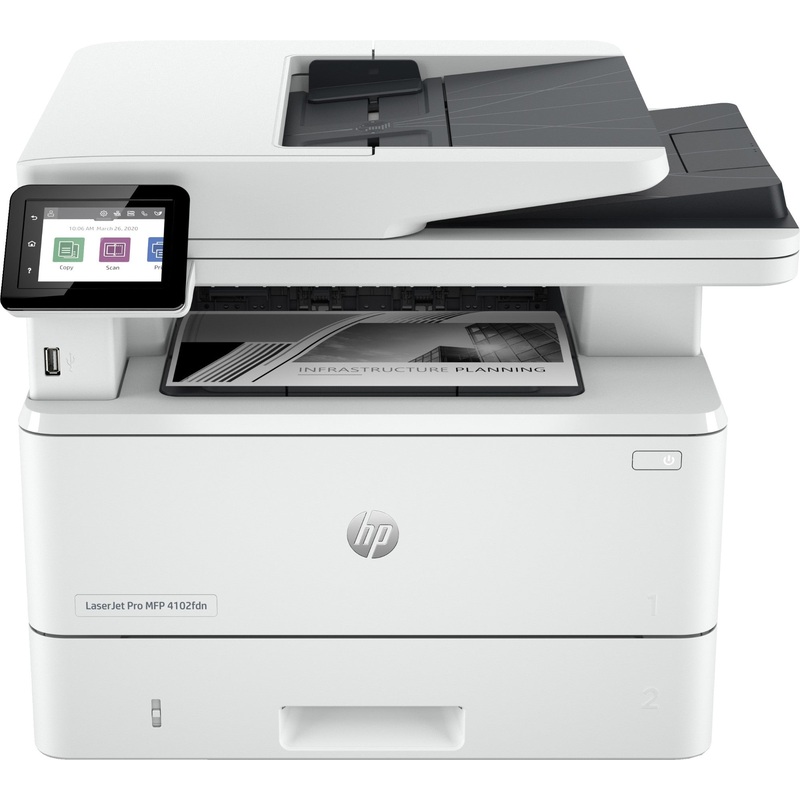 HP LaserJet Pro 4102fdn Multifunction Black and white Printer, Ethernet Only; Copier, Scanner