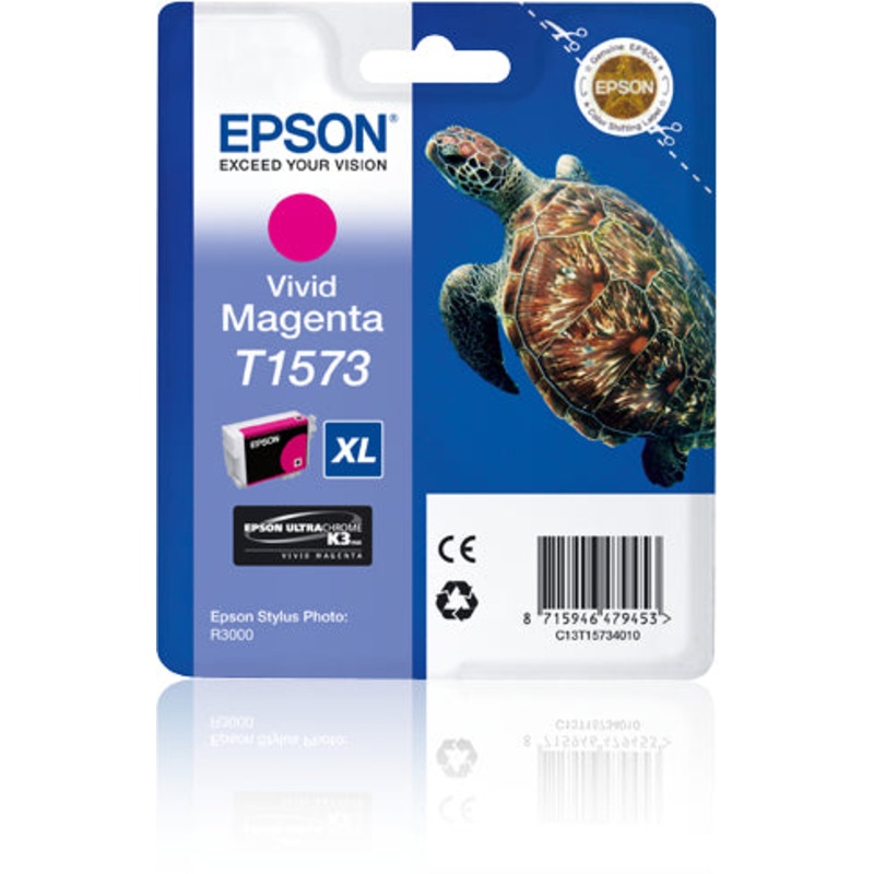 Epson C13T15734010/T1573 Ink cartridge magenta, 2.3K pages 25.9ml for Epson Stylus Photo R 3000