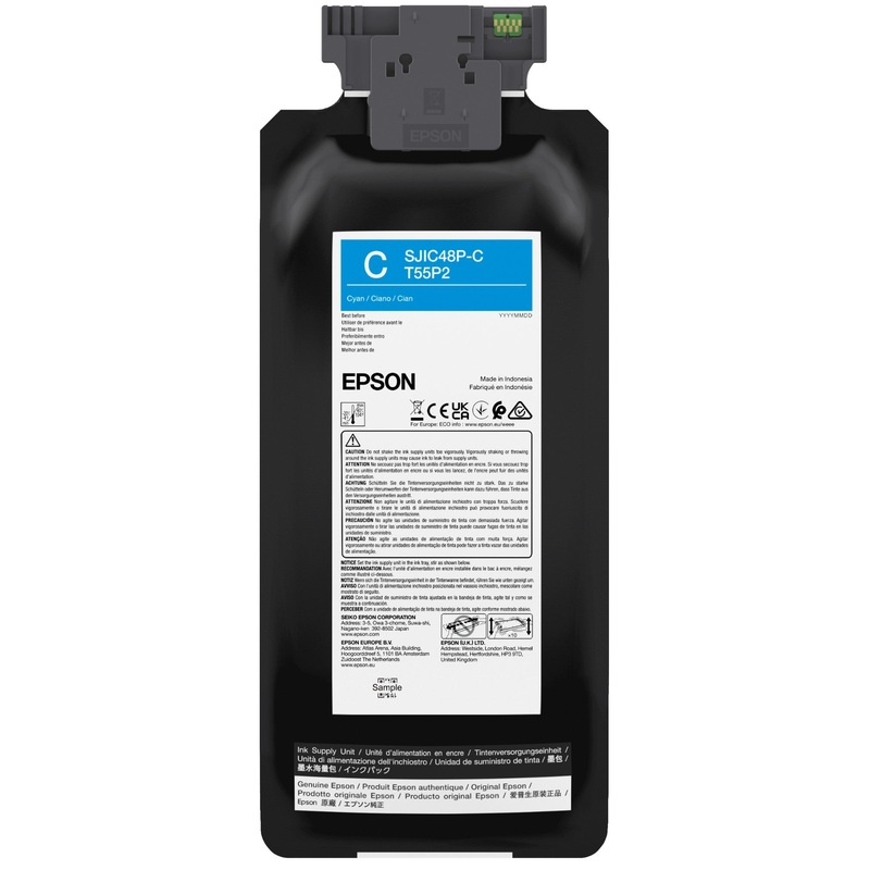 Epson C13T55P240/SJIC-48-P-C Ink cartridge cyan 480ml for Epson ColorWorks C 8000 e BK/MK