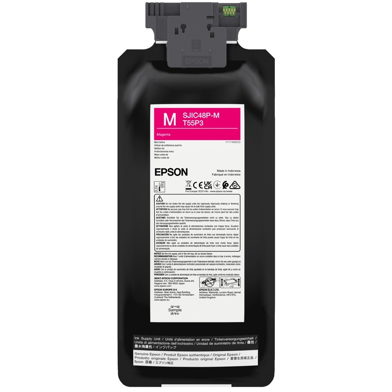 Epson C13T55P340/SJIC-48-P-M Ink cartridge magenta 480ml for Epson ColorWorks C 8000 e BK/MK