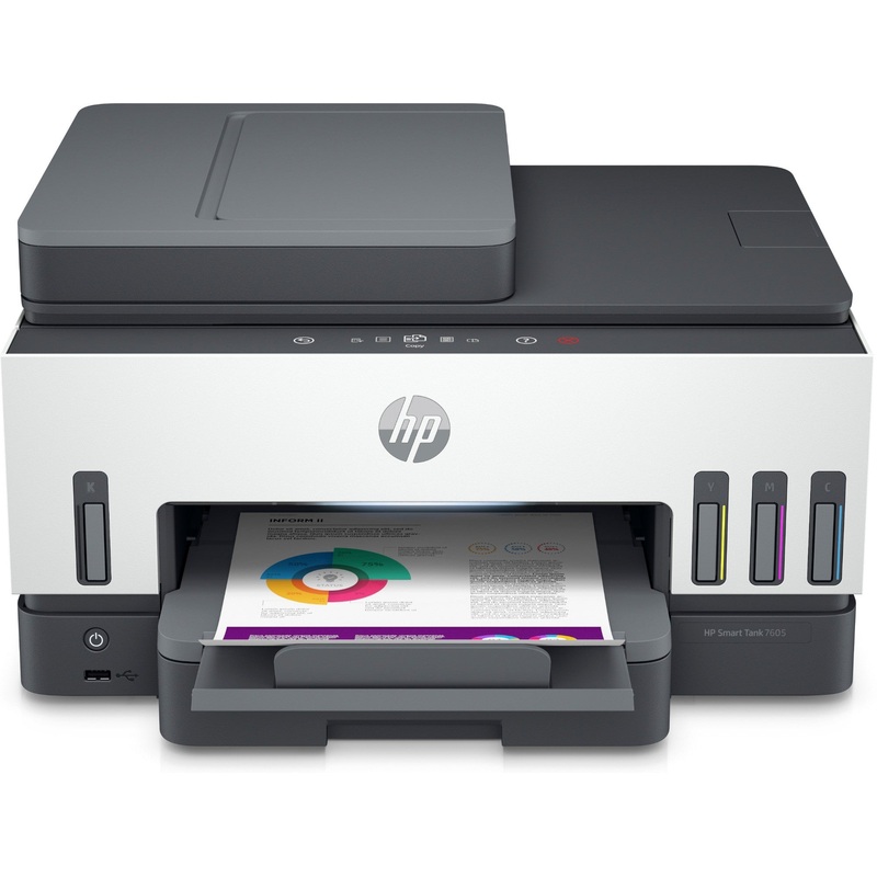HP Smart Tank 7605 Wireless All-in-One Color Printer, Two-sided printing; Copier, Scanner