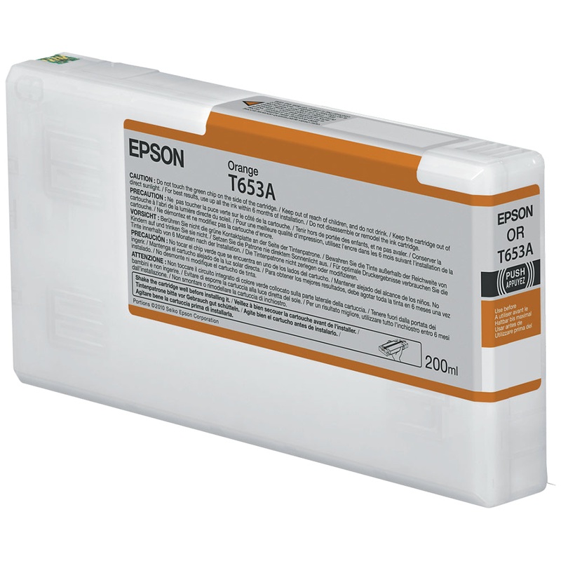 Epson C13T653A00/T653A Ink cartridge orange 200ml for Epson Stylus Pro 4900