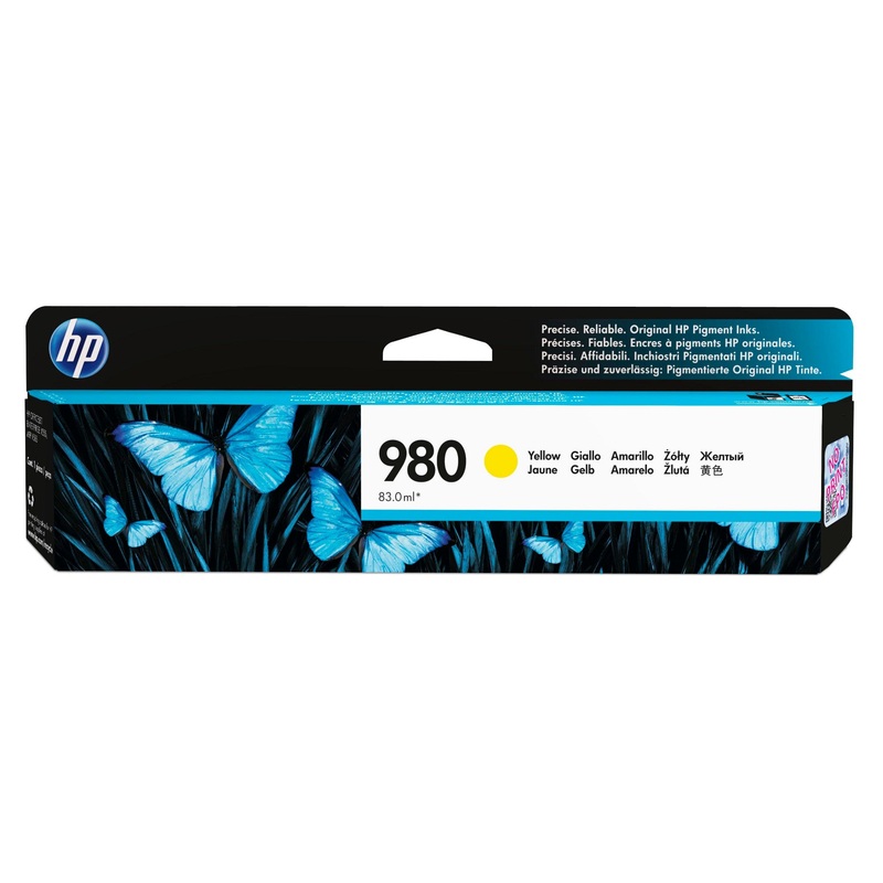 HP D8J09A/980 Ink cartridge yellow, 6.6K pages ISO/IEC 24711 83ml for HP OfficeJet X 555