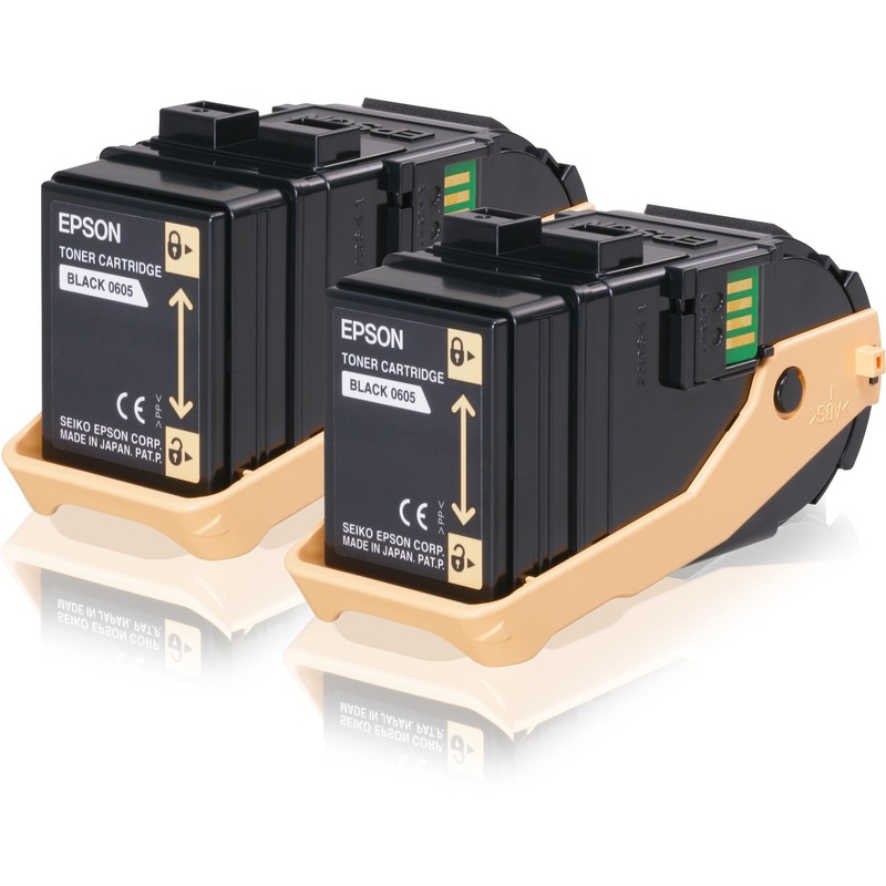Epson C13S050609/0605 Toner cartridge black, 2x6.5K pages Pack=2 for Epson Aculaser C 9300 N