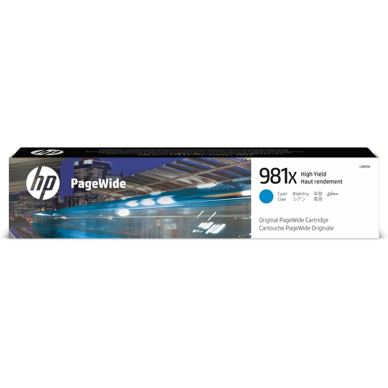 HP L0R09A/981X Ink cartridge cyan, 10K pages ISO/IEC 19798 116ml for HP PageWide E 58650/556