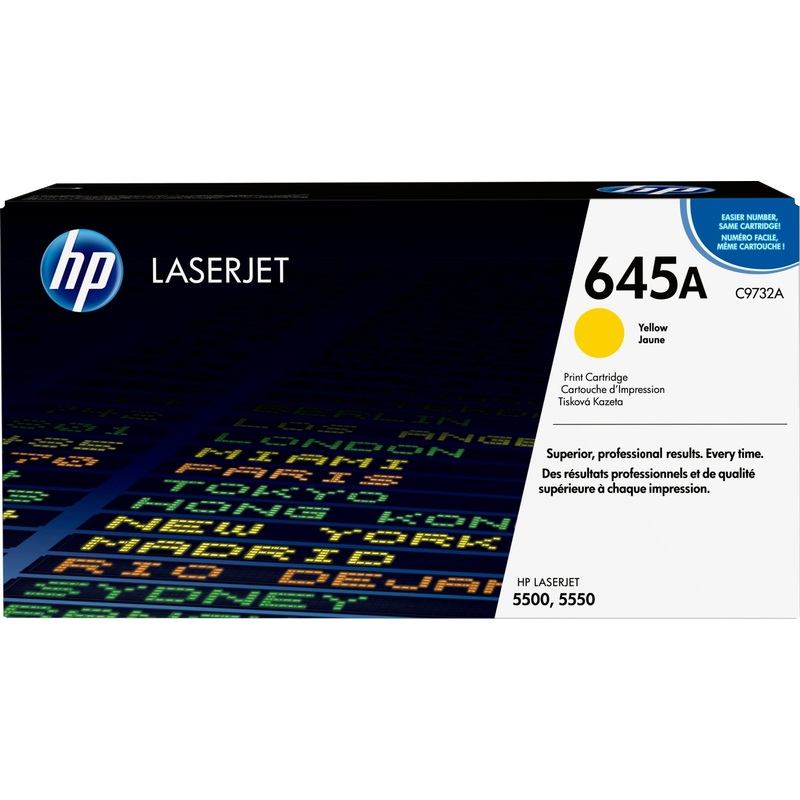 HP C9732A/645A Toner cartridge yellow, 12K pages/5% for Canon LBP-86