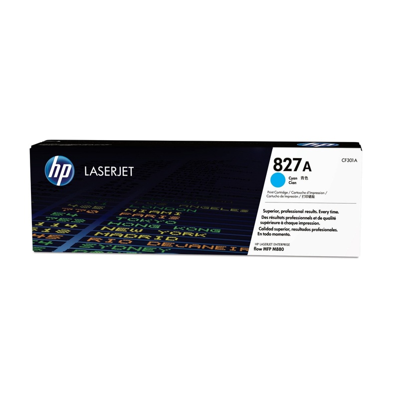 HP CF301A/827A Toner cyan, 32K pages ISO/IEC 19798 for HP Color LaserJet M 880