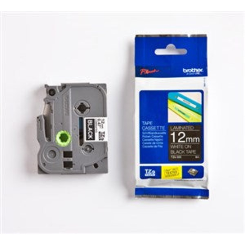 Brother TZE-335 DirectLabel white on black Laminat 12mm x 8m for Brother P-Touch TZ 3.5-18mm/6-12mm/6-18mm/6-24mm/6-36mm