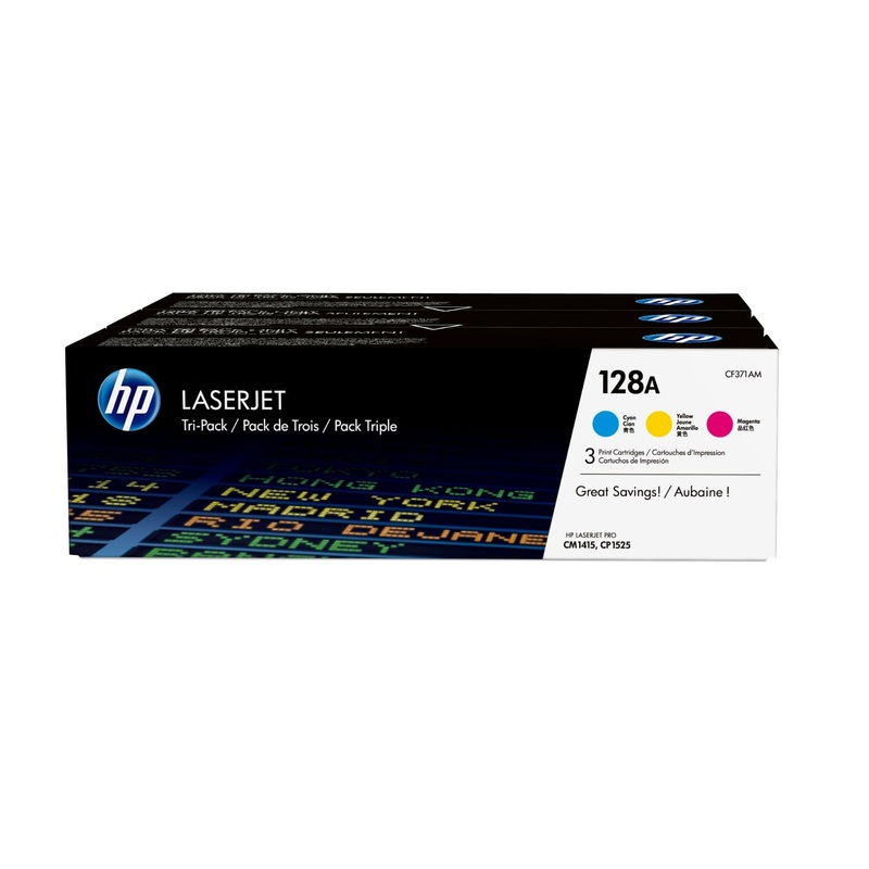 HP CF371AM/128A Toner MultiPack C,M,Y, 3x1.3K pages ISO/IEC 19798 Pack=3 for HP LJ Pro CP 1525