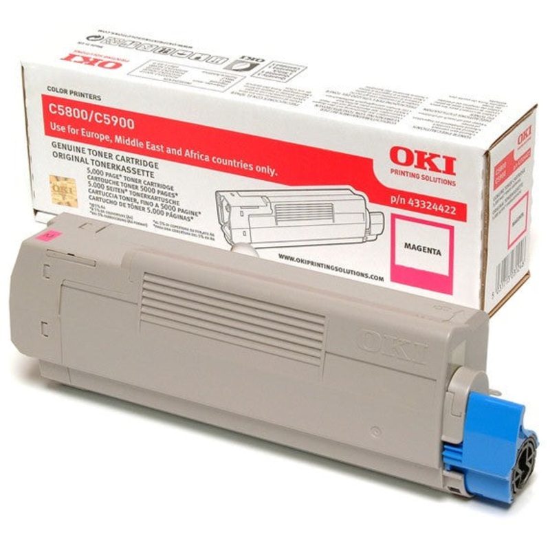 OKI 43324422 Toner magenta, 5K pages/5% for OKI C 5800