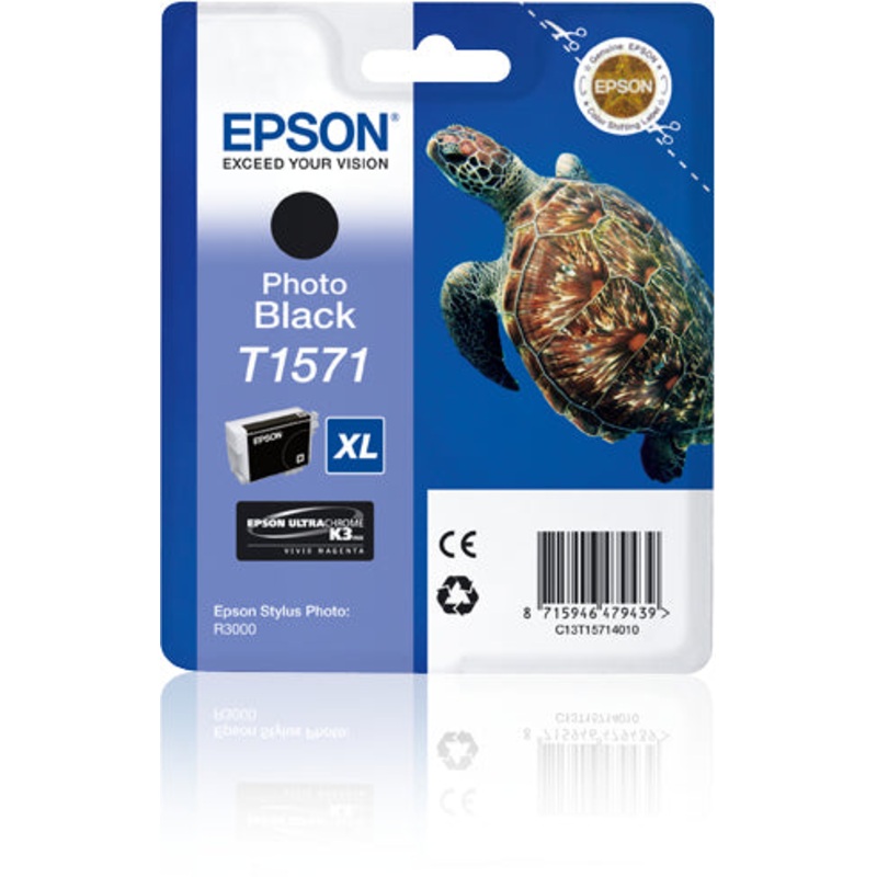 Epson C13T15714010/T1571 Ink cartridge foto black 25.9ml for Epson Stylus Photo R 3000