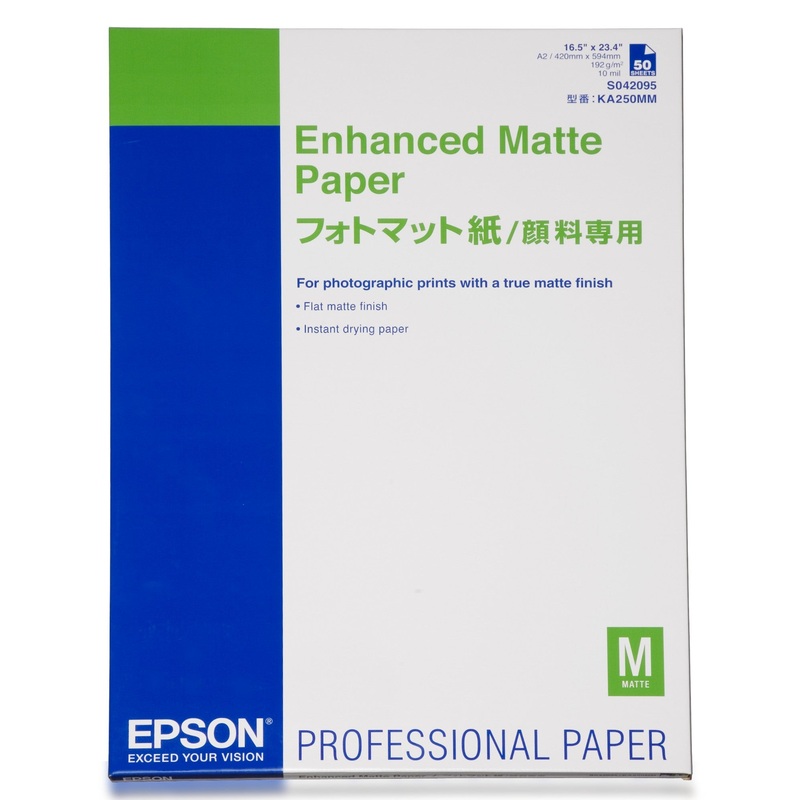 Epson Enhanced Matte Paper, DIN A2, 192g/m, 50 Sheets