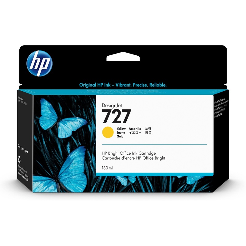 HP B3P21A/727 Ink cartridge yellow 130ml for HP DesignJet T 920/930