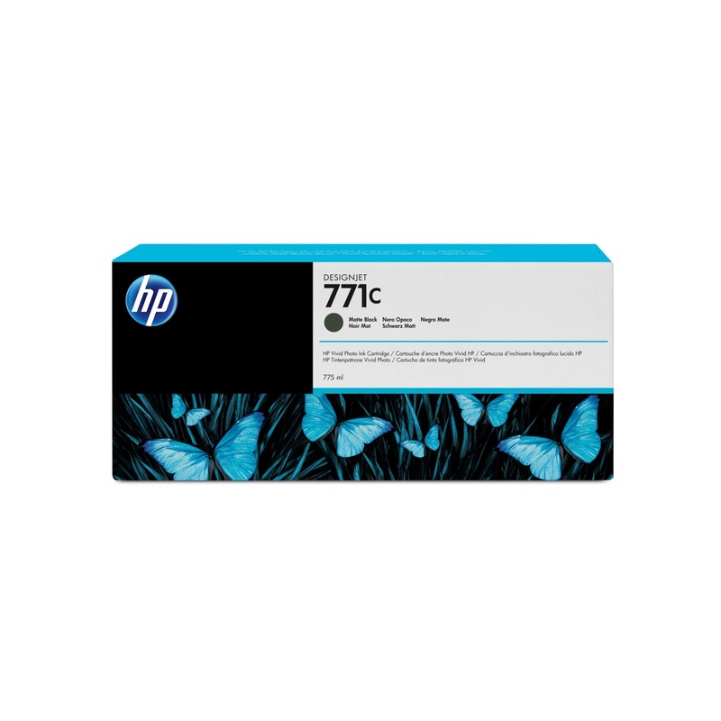 HP B6Y07A/771C Ink cartridge black matt 775ml for HP DesignJet Z 6200