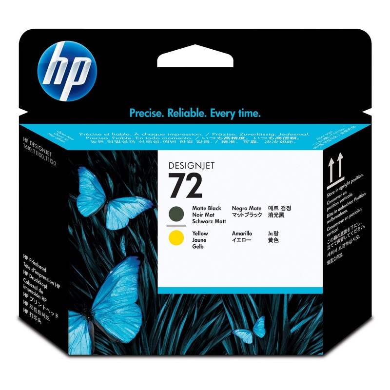 HP C9384A/72 Printhead black matt + yellow for HP DesignJet T 1100/1200/1300/620