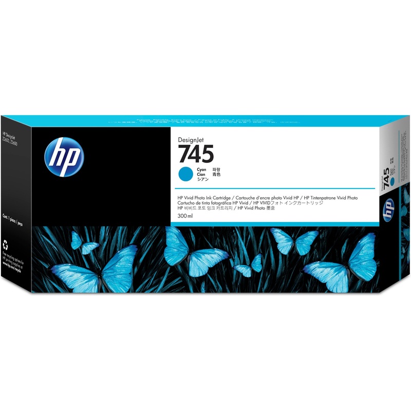 HP F9K03A/745 Ink cartridge cyan 300ml for HP DesignJet Z 2600