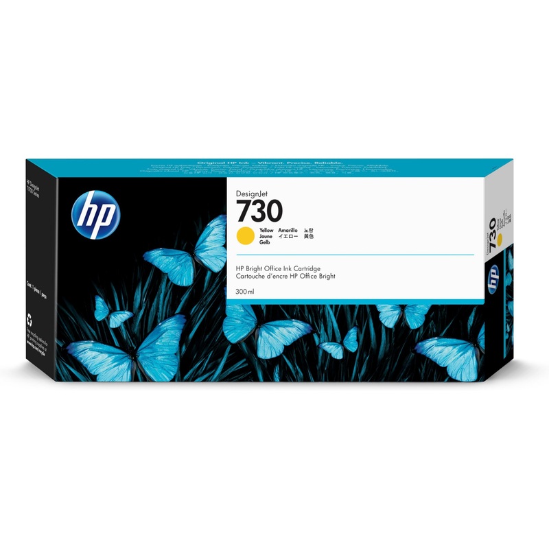 HP P2V70A/730 Ink cartridge yellow 300ml for HP DesignJet T 1600/1700/940