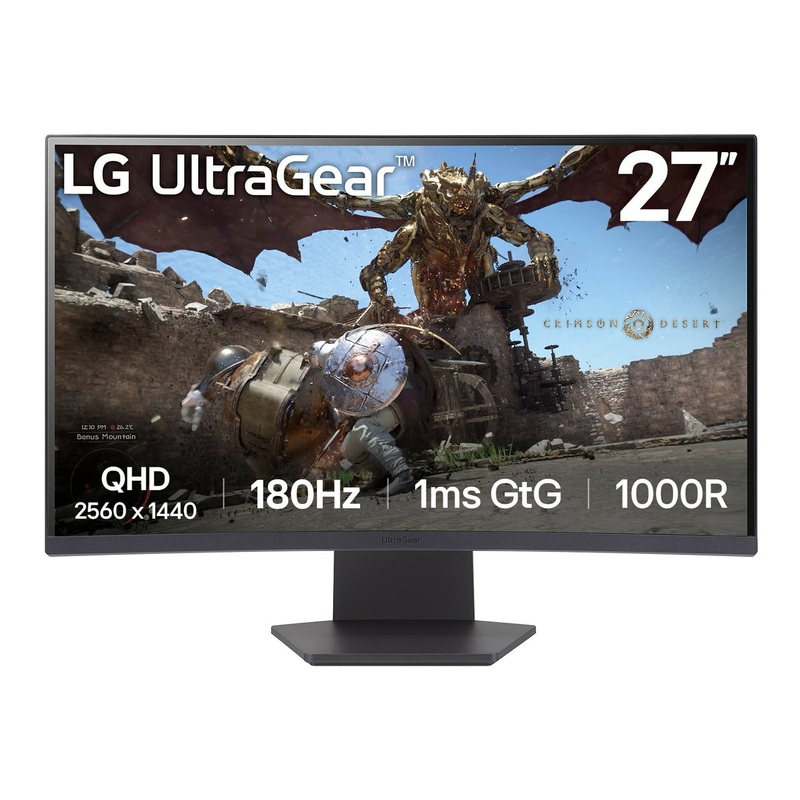 LG UltraGear 27GS60QC 27" VA QHD 180Hz 1ms Curved Gaming Monitor
