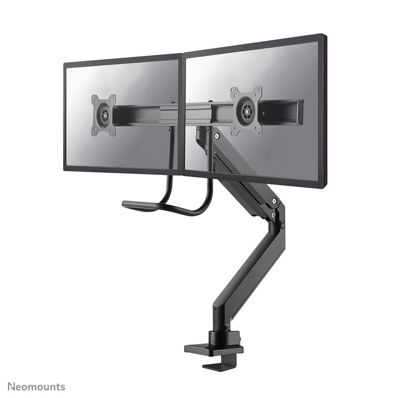 Neomounts NM-D775DXBLACK Monitor arm 10-32" - gas spring - Topfix - 180-stop
