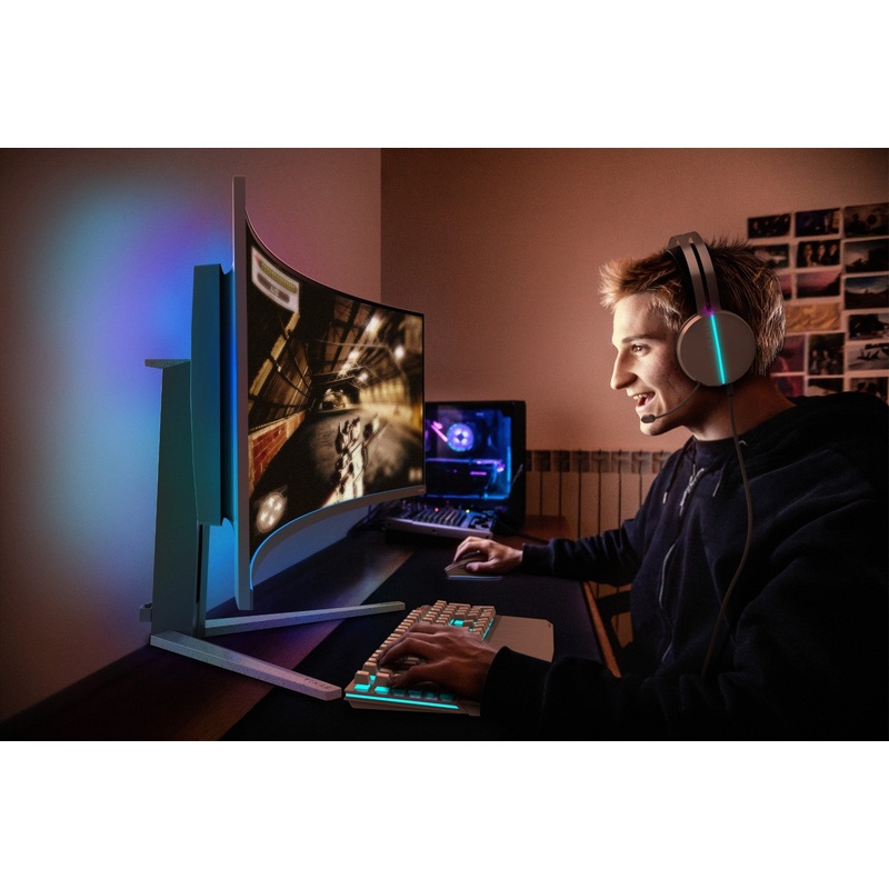 Philips Evnia 8000 49M2C8900L/00 computer monitor 124.2 cm (48.9") 5120 x 1440 pixels Dual QHD QD-OLED White