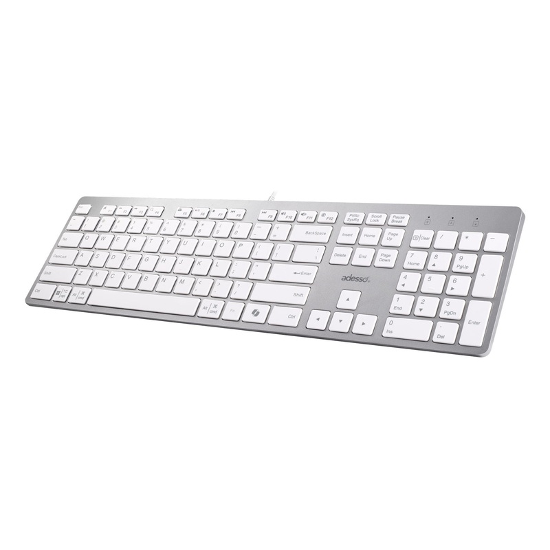 Adesso AKB-730UW keyboard Home/Office USB QWERTY UK International White