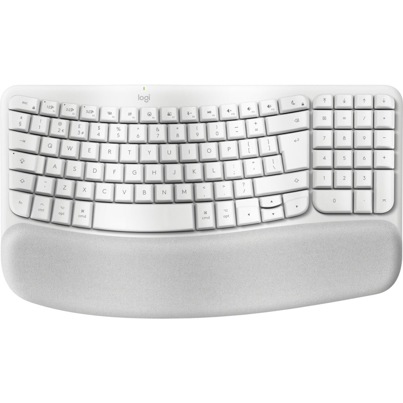 Logitech Wave Keys for Mac keyboard Home/Office Bluetooth QWERTY UK English White