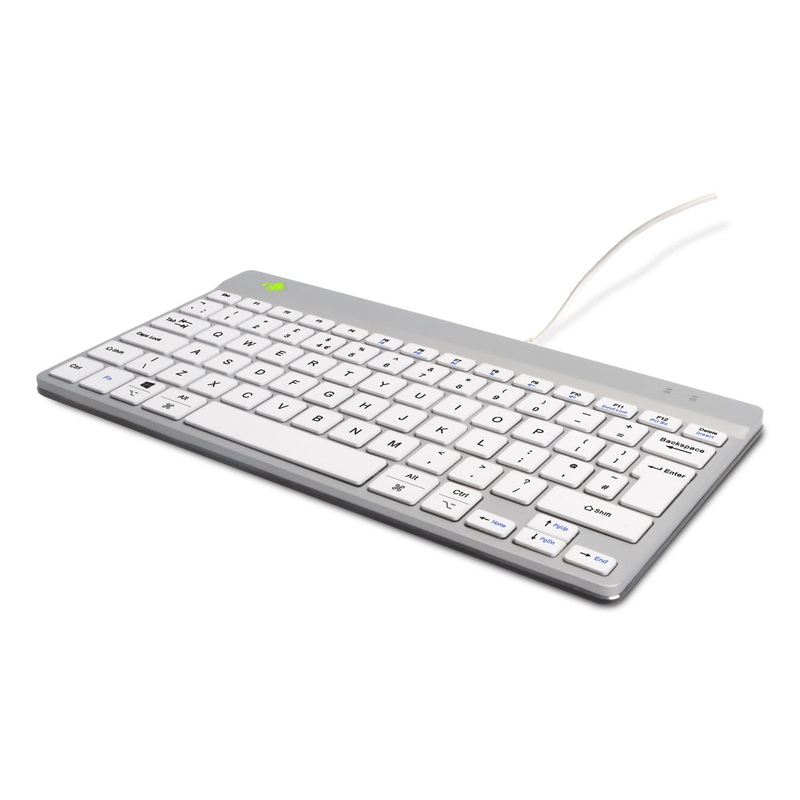 R-Go Tools Ergonomic keyboard R-Go Compact Break, compact keyboard with break software, QWERTY (UK), wired, white