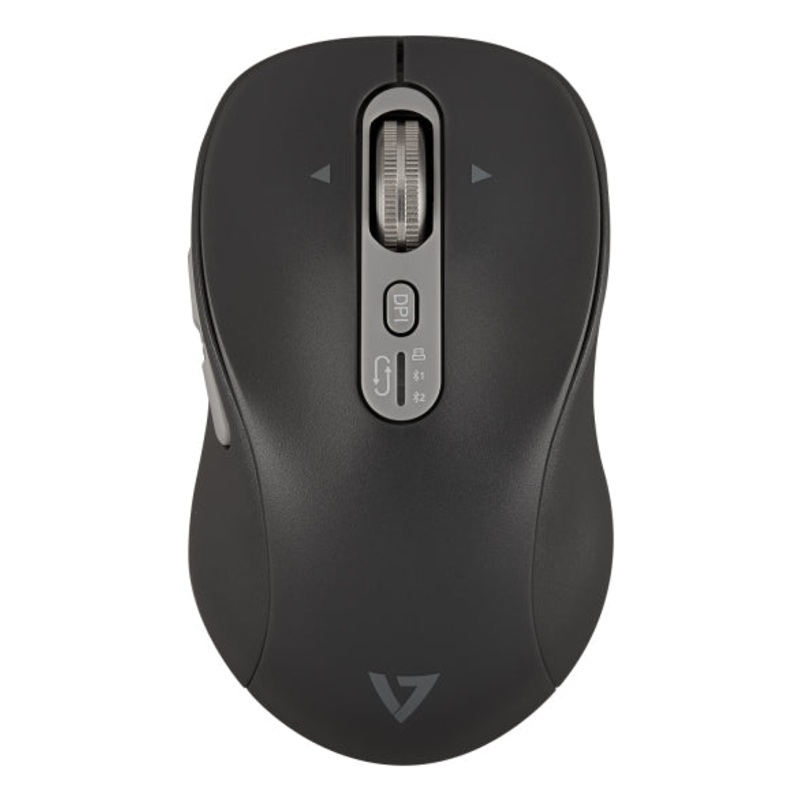 V7 MW600BT Dual Mode Bluetooth 2.4Ghz Fast, Side Scroll Mouse - USB-C Rechargeable - Wireless Connectivity - 2-Bluetooth Channels, 1-2.40 Ghz Channel - 7 Button(s) - Selectable 1000-1600-2400-3200 dpi - Battery included - Windows - MacOS - ChromeOS