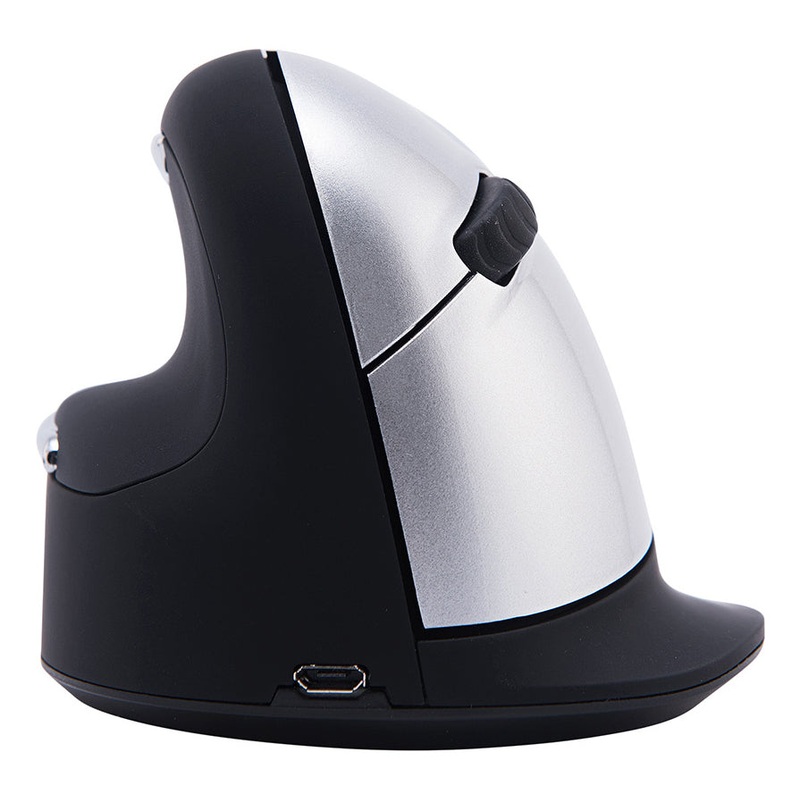 R-Go Tools Ergonomic mouse R-Go HE Break with break software, large (hand size  185 mm), left-handed, Bluetooth, black