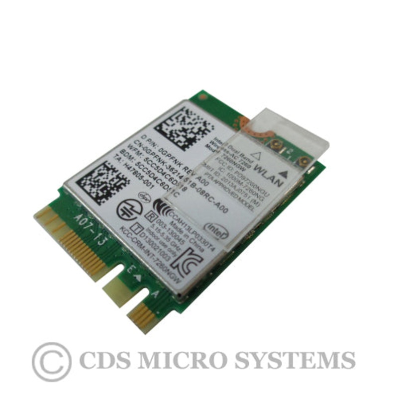 New Dell Chromebook 11 (3120) Laptop Wireless WLAN Card GPFNK 7260NGW