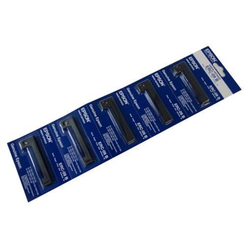 New Genuine Epson ERC-09 B Black Printer Ribbon Cartridges 5PCS C43S015354
