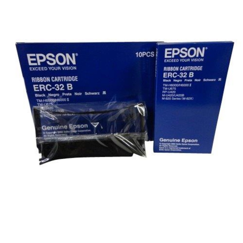 New Genuine Epson ERC-32 B Black Printer Ribbon Cartridges 10PCS C43S015371