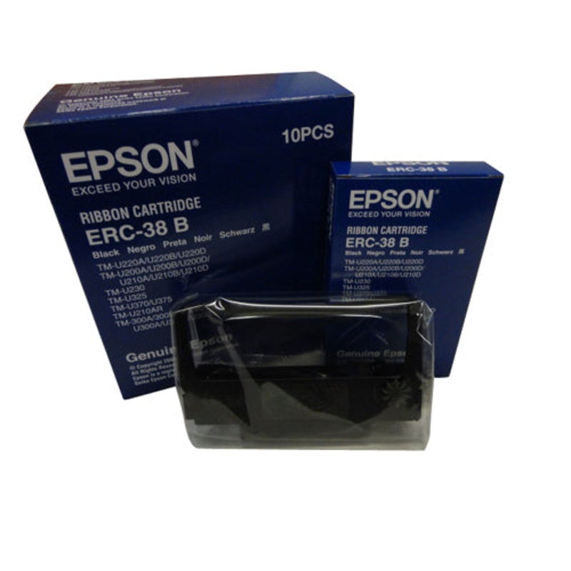 New Genuine Epson ERC-38 B Black Printer Ribbon Cartridges 10PCS C43S015374
