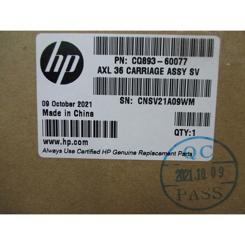 New HP DesignJet T520 36" AmpXL Carriage Assembly W/B & Lube CQ893-60077