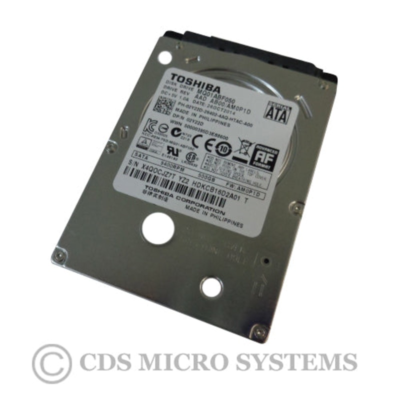 New Toshiba MQ01ABF050 SATA Laptop Hard Disk Drive 500GB 5400RPM 2Y22D