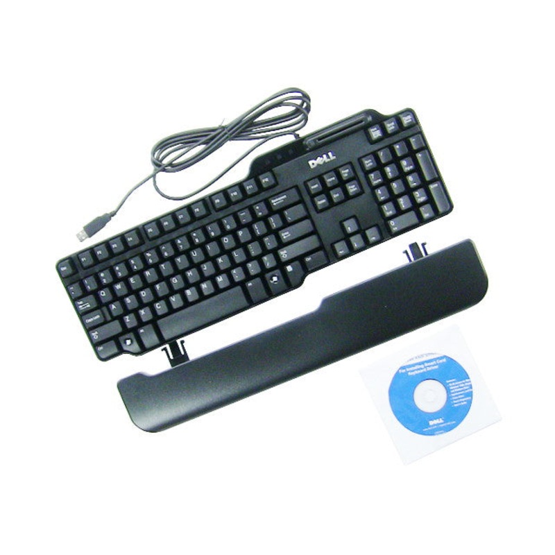 Refurbished Dell OEM USB 104-Key Keyboard  Smart Card Reader UM991