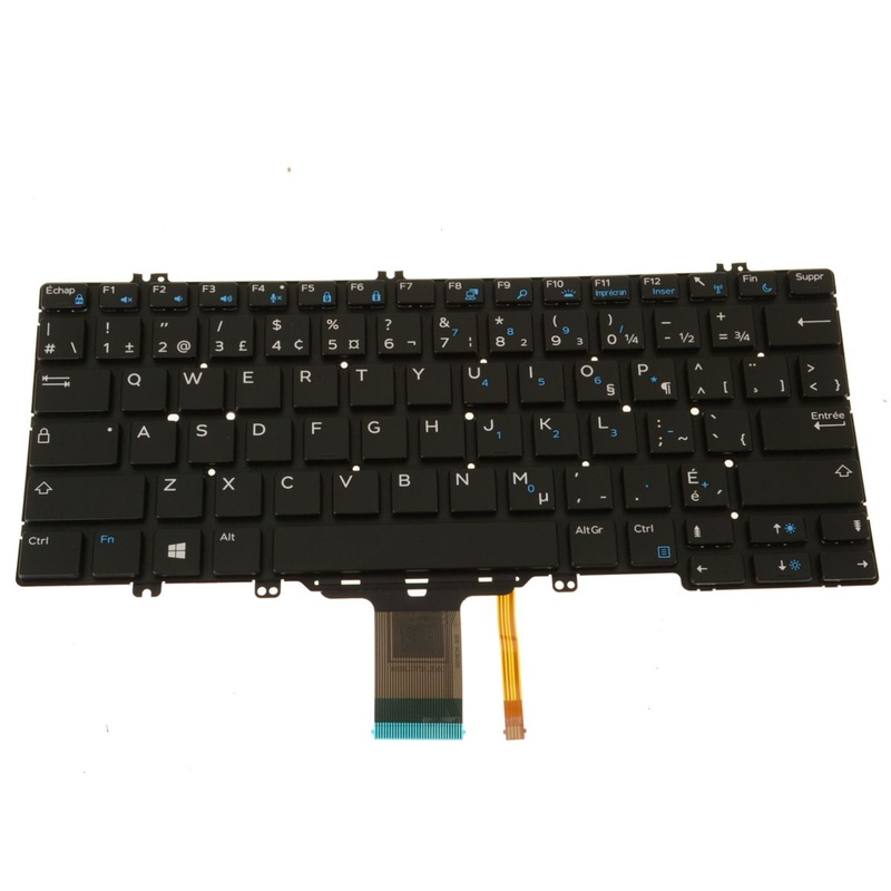 Refurbished French Canadian Dell OEM Latitude 5289 7280 5280 7380 Laptop Keyboard  Backlight RNJ29