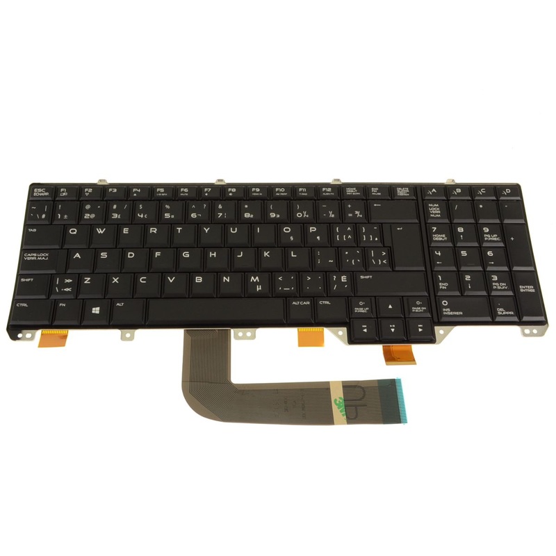 Refurbished French Canadian OEM Alienware 17 R1 18 R1 Backlit Laptop Keyboard Assembly V182F