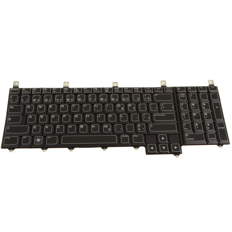 Refurbished French Canadian OEM Alienware M17xR4 M18xR2 Backlit Laptop Keyboard Assembly 7N5K3