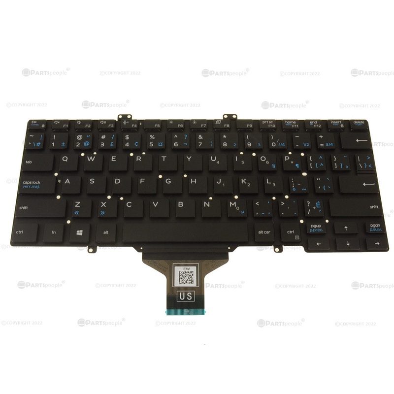 Refurbished French-English Dell OEM Latitude 7400 5400 5401 5410 Laptop Keyboard Single Point G1K0X