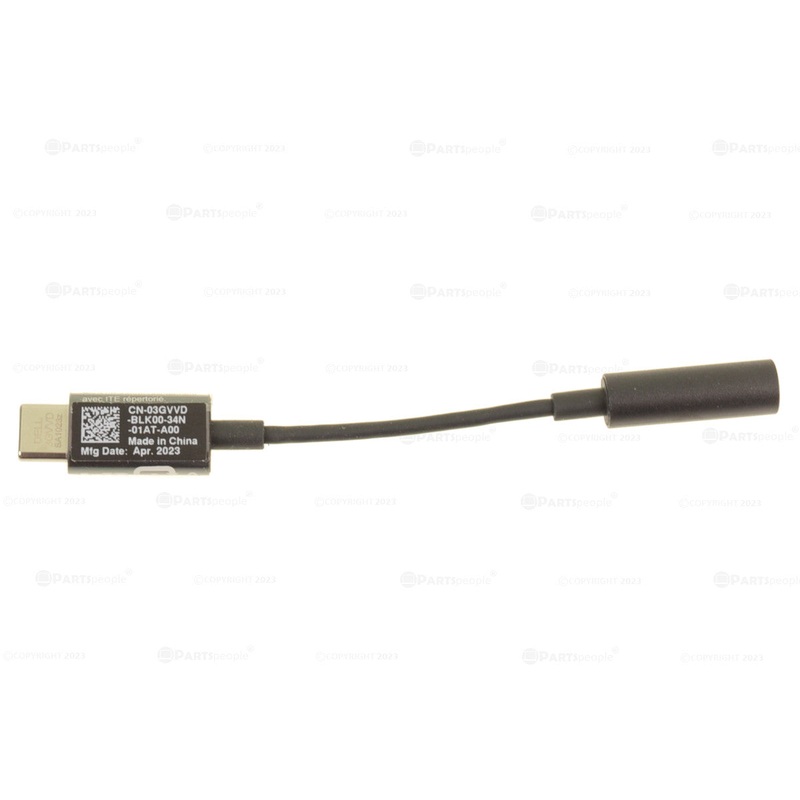New Dell OEM USB-C Male to 3.5mm Audio Port Headphone Jack Adapter Dongle 3GVVD
