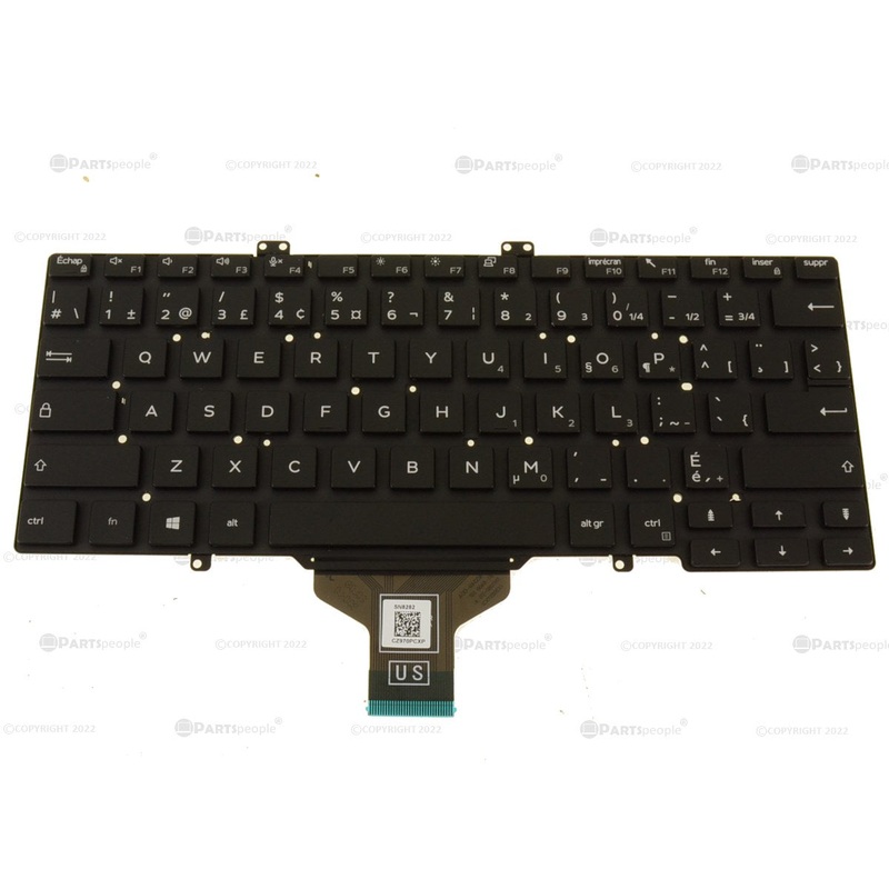 New French-Canadian Dell OEM Latitude 7400 5400 5401 5410 Laptop Keyboard Single Point H3FN9