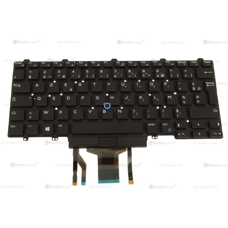 New French English Dell OEM Latitude 5490 7490 5495 Laptop Backlit Keyboard Dual Point C5YKV