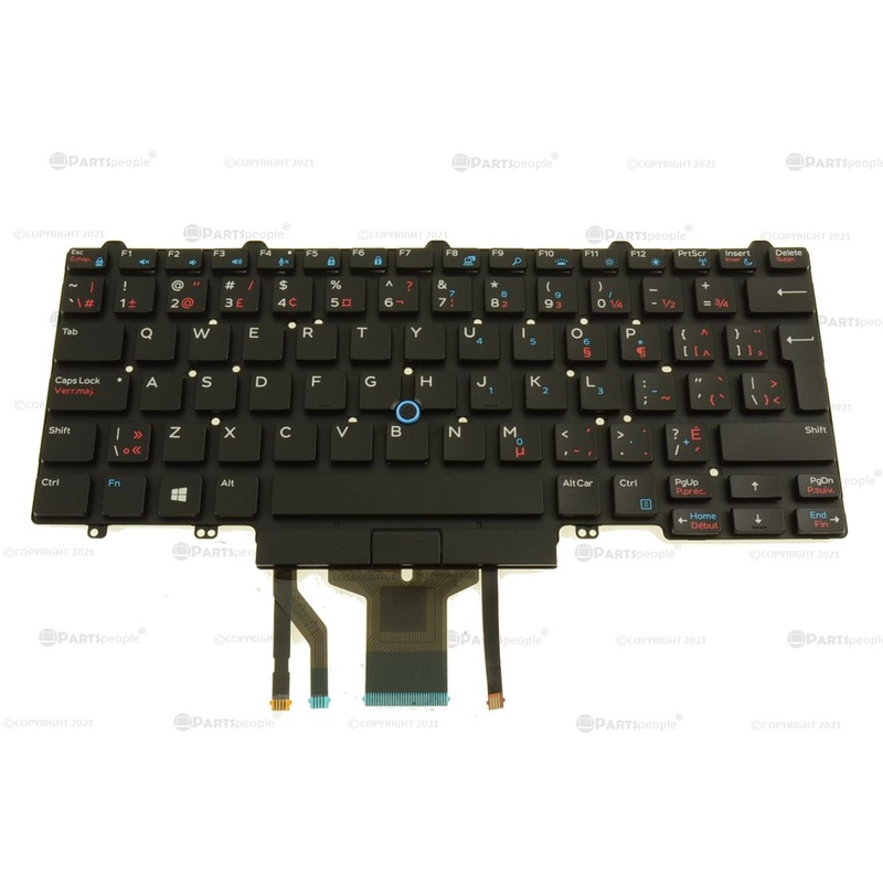New French English Dell OEM Latitude 5490 7490 5495 Laptop Backlit Keyboard Dual Point WK5P4