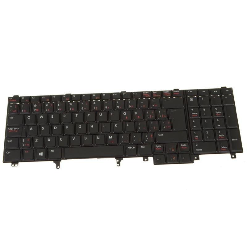 Refurbished French Canadian Dell OEM Latitude E6530 E5530 Laptop Keyboard Non-Backlit 227R6