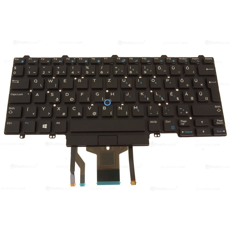 Refurbished Hungarian Dell OEM Latitude 5490 7490 5495 Laptop Backlit Keyboard Dual Point TN5YN